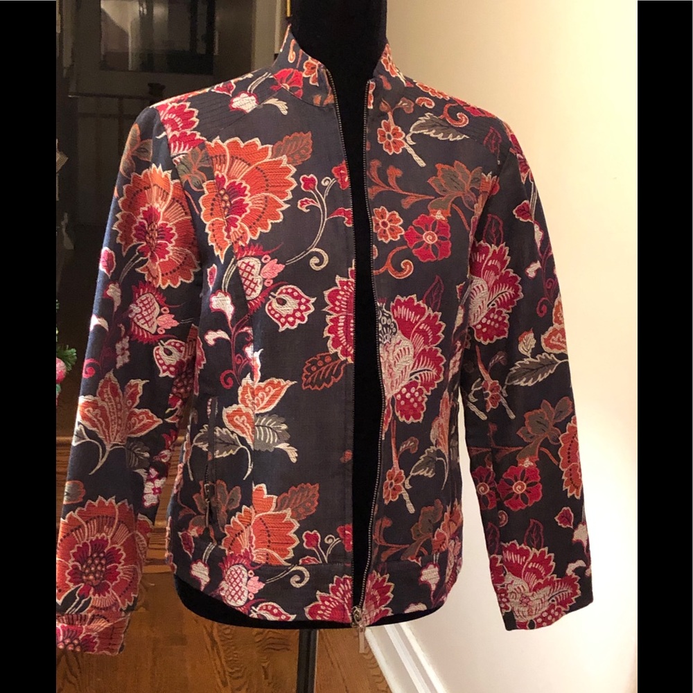 Chico’s Cotton zip up jacket